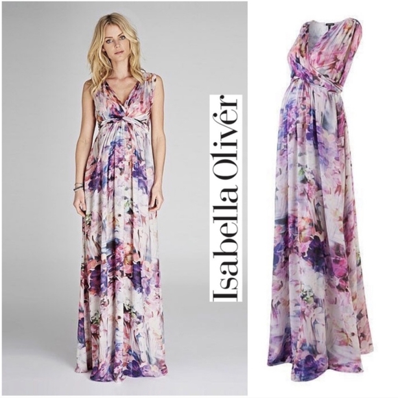 Isabella Oliver • Tilda Print Maternity Maxi Dress - Size 10 - Picture 2 of 13